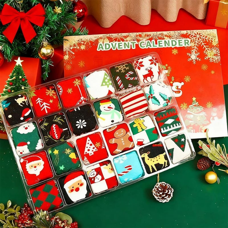 Christmas Socks Gift Set 12 Pairs 2025 - 24 Day Countdown Surprise Box, Festive Holiday Socks for Men & Women, Cozy Xmas Stocking Stuffers for Family Friends (style B) - Image 4